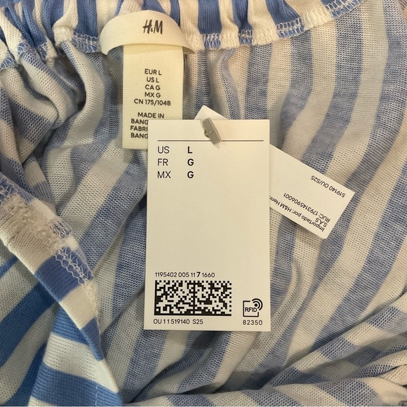 H&M Blue Striped Oversized Midi Dress - Picture 5 of 5